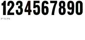 Dirt digits™ competition stick-on numbers & letters