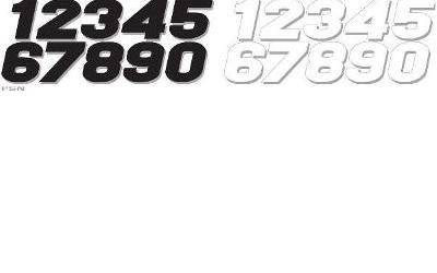 N-style™ stick-on numbers 3 pack