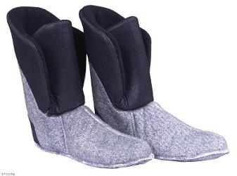 White dot snowmobile boot