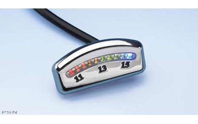 Chrome led volt meter