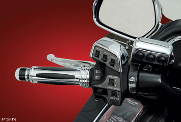 Comfort heated grips with chrome handlebar controller