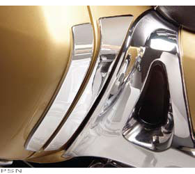 Chrome saddlebag scuff pads