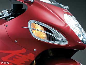 Chrome intake trim for hayabusa