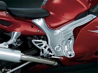 Front & rear footpeg mount covers for hayabusa