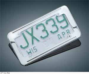 Ball-milled license plate frames