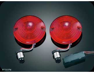 Red two circuit l.e.d. turn signal inserts