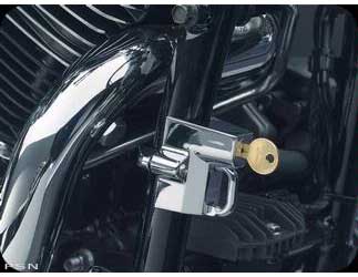 Chrome universal helmet lock