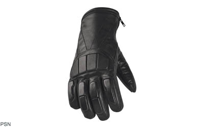 Low-cuff leather gloves