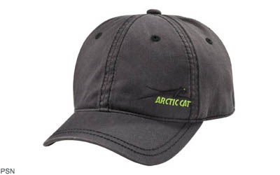 Charcoal short-brim catgirl cap