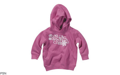 Youth hot pink snowflake hoodie