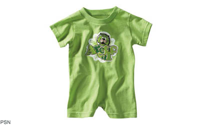 Youth lime arctic cat romper