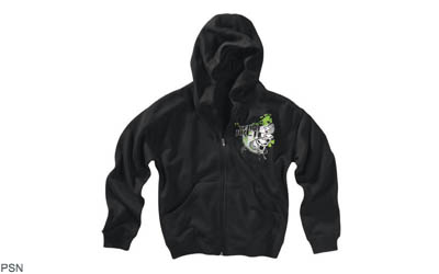 Youth team arctic black zip hoodie