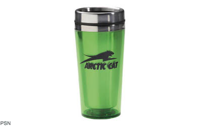 Stainless steel-lined travel mug