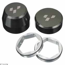 Billet rear axle cap kit