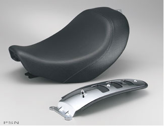 Solo seat with chrome rear fender panel