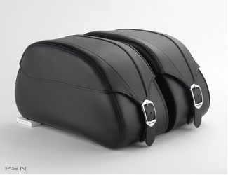 Leather saddlebags