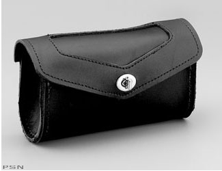 Leather front pouch