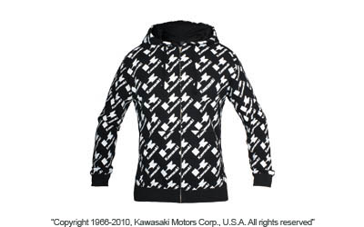 Women's stacked up zip-front hooded sweatshirt