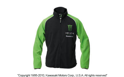 Monster energy® kawasaki contrast sleeve fleece jacket