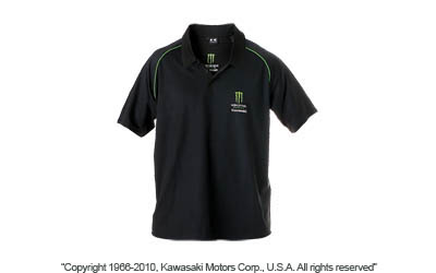 Monster energy® kawasaki moisture wicking polo