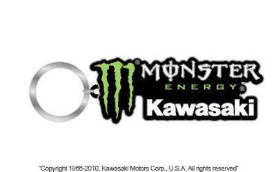 Monster energy® kawasaki rubber keychain