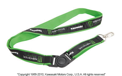 Monster energy® kawasaki woven lanyard