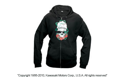 Vulcan® skully zip-front hooded sweatshirt