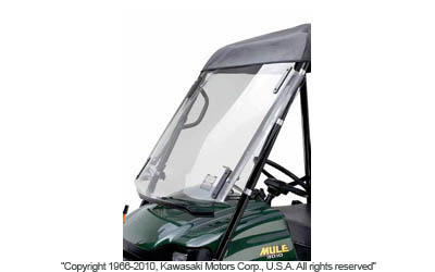 Flip-up windshield