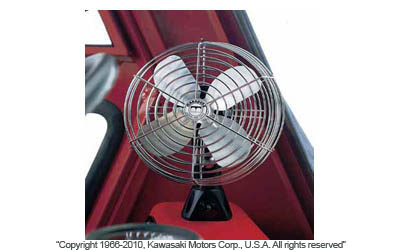 Cab cooling - defrost fan