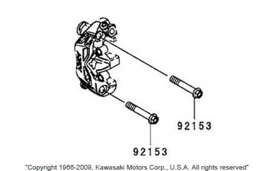 Front brake caliper bolts