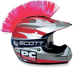 Pc racing helmet mohawks and blades