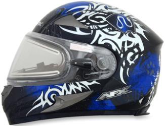 Afx fx-90se danger snow helmet with electric dual-lens shield