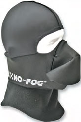 No-fog breath deflectors and balaclavas