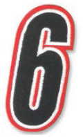 American kargo number patches red/black