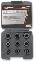 Performance tool nine-piece 3/8”-drive bolt extractor sets