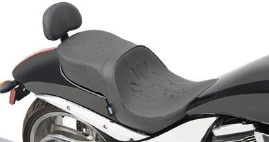 Drag specialties low-profile touring seats with passenger backrest