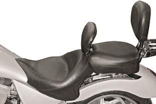 Mustang wide touring seat with driver backrest
