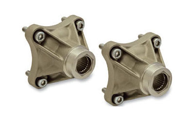 Dura blue aluminum rear wheel hubs