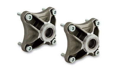 Dura blue aluminum rear wheel hubs