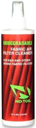 No-toil biodegradable fabric filter cleaner