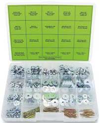 Bolt nuts, washers, screws and cotter pins service department assortment