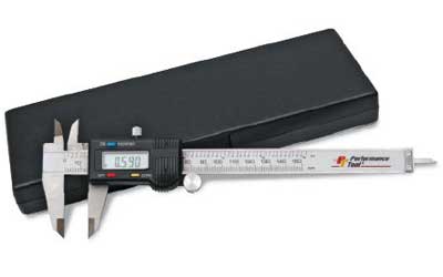 Performance tool digital caliper with case