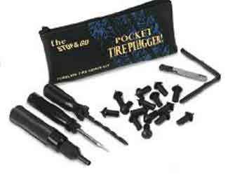 Stop & go pocket tire pluggers for tubeless tires