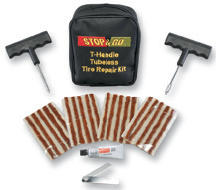 Stop & go tubeless t-handle tire repair kit