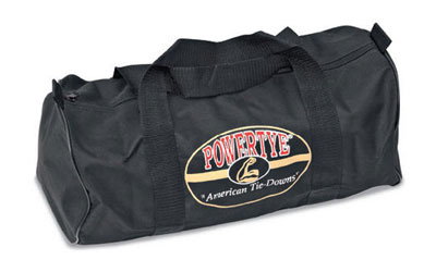 Powertye tie-down duffle bag
