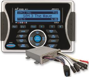 Jensen jms2212 waterproof am / fm / ipod / iphone and sirius-ready stereo with usb input and noaa we