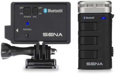 Sena bluetooth audio packs for gopro