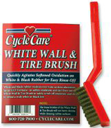 Cycle care whitewall tire brush