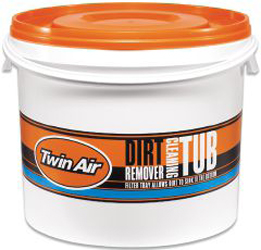 Twin air liquid dirt remover and cleaning tub