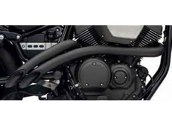 Bassani black radius sweeper pipes